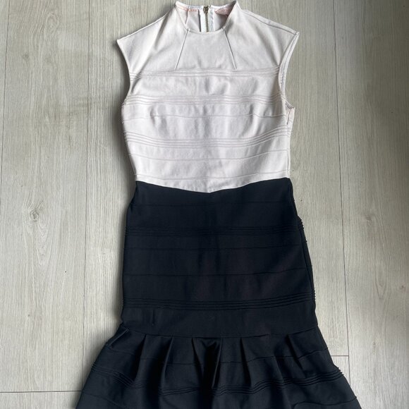 Ted Baker London Colorblock Fit & Flare Dress Size 3 (US 6) - Picture 1 of 6